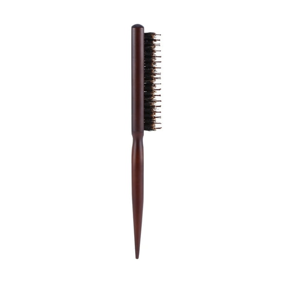 Mango de madera, cepillo de pelo de cerdas de jabalí Natural, peine esponjoso, herramienta de peluquería y barbero