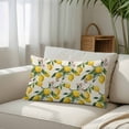thumbnail image 6 of Summer Yellow Lemons Throw Pillow Covers Fruits Pink Flower Green Leaf Decorative Lumbar Pillow Cover Rectangle Cushion Case for Sofa Couch Bed Living Room Bedroom 24 X 36 Inches, 6 of 9