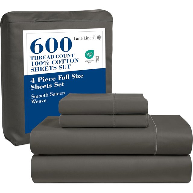 Softest Cotton Sheets Double Sheet Set Pc Set Thread Count Sateen Bedding Deep Pocket Sheets Cooling Sheets Double Size Sheets Breathable Bed Set ()