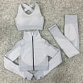 thumbnail image 1 of Conjunto de yoga de punto sin costuras para otoño e invierno, conjunto sexy de tres piezas para fitness y caderas de Lulu, 1 of 5