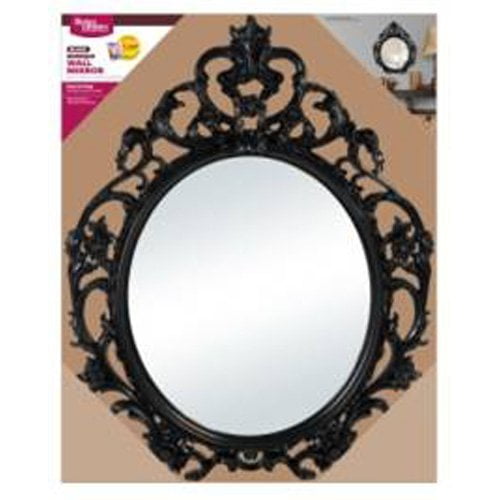 Better Homes and Gardens Baroque Wall Mirror, Black