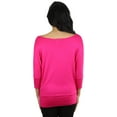 thumbnail image 2 of ToBeInStyle Women's Boat Neck Dolman Style Blouse, 2 of 4