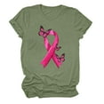 thumbnail image 1 of T-shirt Décontracté à Manches Courtes et Col Rond pour Femmes avec Design Inspirant de Sensibilisation au Cancer, Coupe Ample et Confortable, 1 of 4