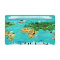thumbnail image 1 of POP World Map with Animals and Birds Indoor Doormat 30x18 Inches Non Slip Front Entrance Door Mat Rug, 1 of 3