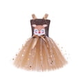 thumbnail image 4 of Gpaecead Christmas Tutu Dress For Girls Tulle Princess Birthday Party Dress For Toddler Girls Prom Ball Gown Khaki, 4 of 8