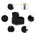 thumbnail image 4 of vidaXL Massage Recliner Chair Black Faux Leather, 4 of 5