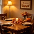 thumbnail image 7 of Fall Candle Rings Fall Decorations for Home Thanksgiving Decorations Artificial Sunflower Maple Leaf Candle Wreath for Table Centerpiece by MPOISVA, 7 of 7