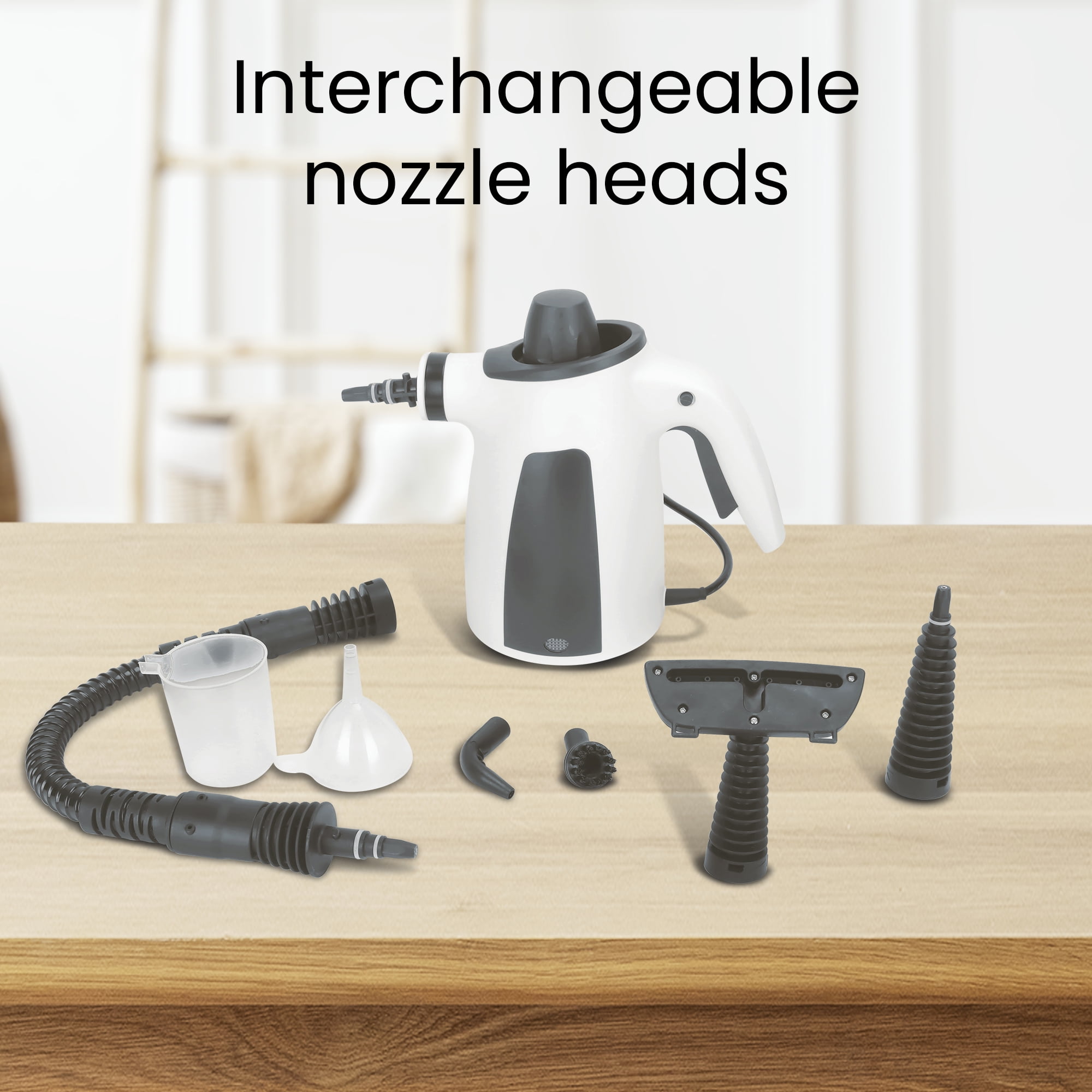HOM Handheld Steam Cleaner with 5 Interchangeable Heads, Multipurpose Steam Cleaner For Home Furniture, Carpet, Car Seats, and Tile Grout