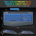 thumbnail image 5 of Wireless Keyboard with 7 Colored Backlits, Wrist Rest-Gray-Wagpak, 5 of 8