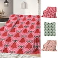 thumbnail image 7 of Christmas Flannel Blanket, Christmas Tree Throw Blanket, Double Sided Plush Holiday Nap Blanket, Thickened Soft Warm Polyester Shawl, 100x70cm, Green Red Pink, 7 of 7