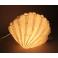 thumbnail image 2 of Zeckos White Sandstone Finish Vertical Scallop Shell Coastal Art Accent Lamp, 2 of 4