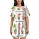thumbnail image 1 of Fotbe Hello Summer Gnome Conjunto de Pijama Estampado para Mujer, 2 Piezas, Ropa de Dormir con Camiseta de Manga Corta y Shorts Suaves-XX-Large, 1 of 6