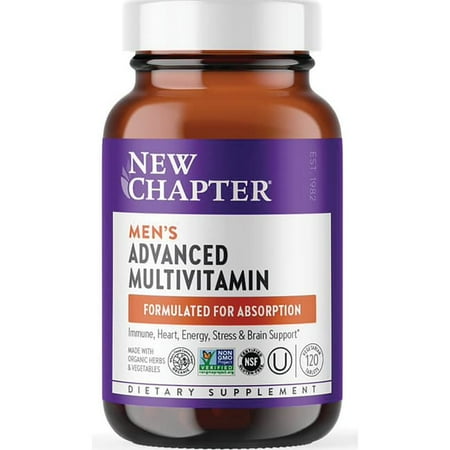 EXP: 08/2026- New Chapter Every Man Multivitamin Tablets 120 Ct