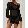thumbnail image 6 of Bsubseach Crochet Swimsuit Cover Ups for Women Sheer Knitted Beach Tops Sexy Mesh Summer Outfits Black, 6 of 9