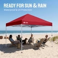 thumbnail image 7 of CROWN SHADES 8x8 Pop Up Canopy with One Push Setup Easy Outdoor Sun Shade for Events Parties Sky Blue, 7 of 7