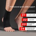 thumbnail image 2 of ZheElen Attelle de Cheville Adulte en Nylon Réutilisable Élastique Hommes Femmes Respirant Protection Basketball Course Accessoires S/M 1Ensemble, 2 of 6