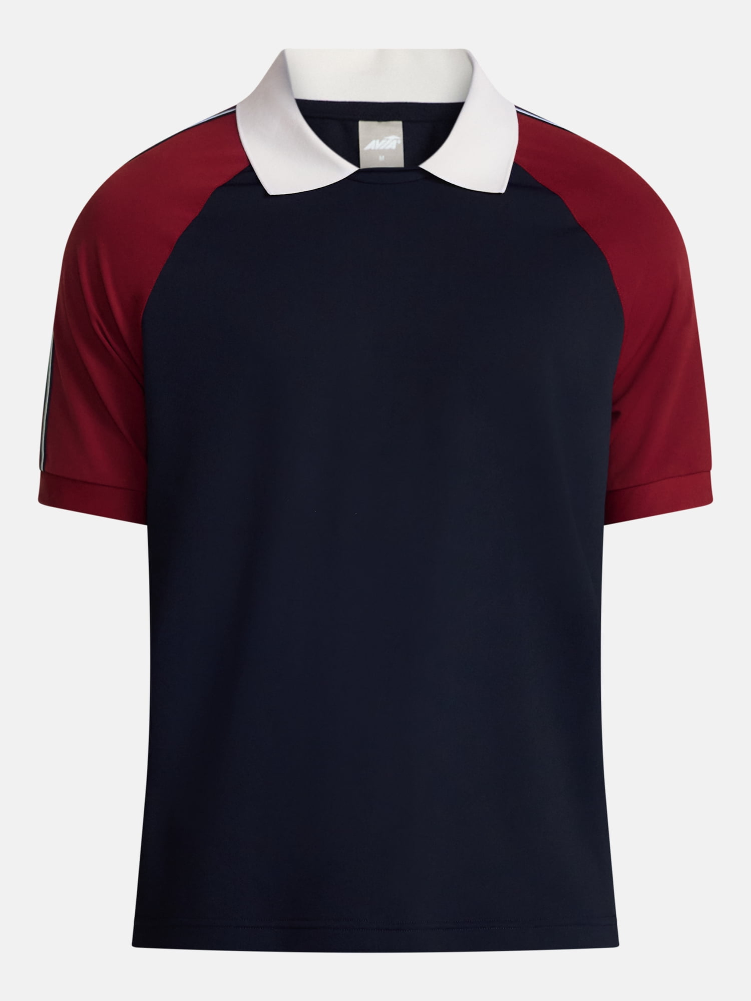 Avia Men's Active Pique Polo Shirt with Shoulder Stripe, Sizes XS-3XL