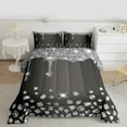 thumbnail image 2 of Feelyou Fashion Sequin Print Queen Comforter Set for Girls, Glitter Luxury Diamond Bedding Sets, Princess Style Reversible Bedding Comforter Set, Lightweight Room Decor, 3 Pieces, 2 of 8