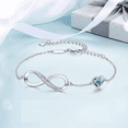 thumbnail image 5 of Pulsera Infinito para Mujer Plata de Ley 925, Pulsera Corazón Ajustable para Mujer, Joyería para Mujer, Regalo para Mujer, Cumpleaños, Día de la Madre, Regalo Mamá, Pulsera Corazón Infinito, Plata, A, 5 of 5