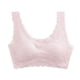 thumbnail image 1 of Gibobby Sujetador deportivo con cojín en el pecho para mujer, cómodo, nuevo, de encaje, sin rastro, en la espalda Brasieres para mujer sin varilla(Rosa,CH), 1 of 4