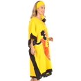 thumbnail image 4 of Sakkas Trina Women's Casual Loose Beach Poncho Caftan Dress Cover-up Many Print - 1006-Yellow - One Size, 4 of 5