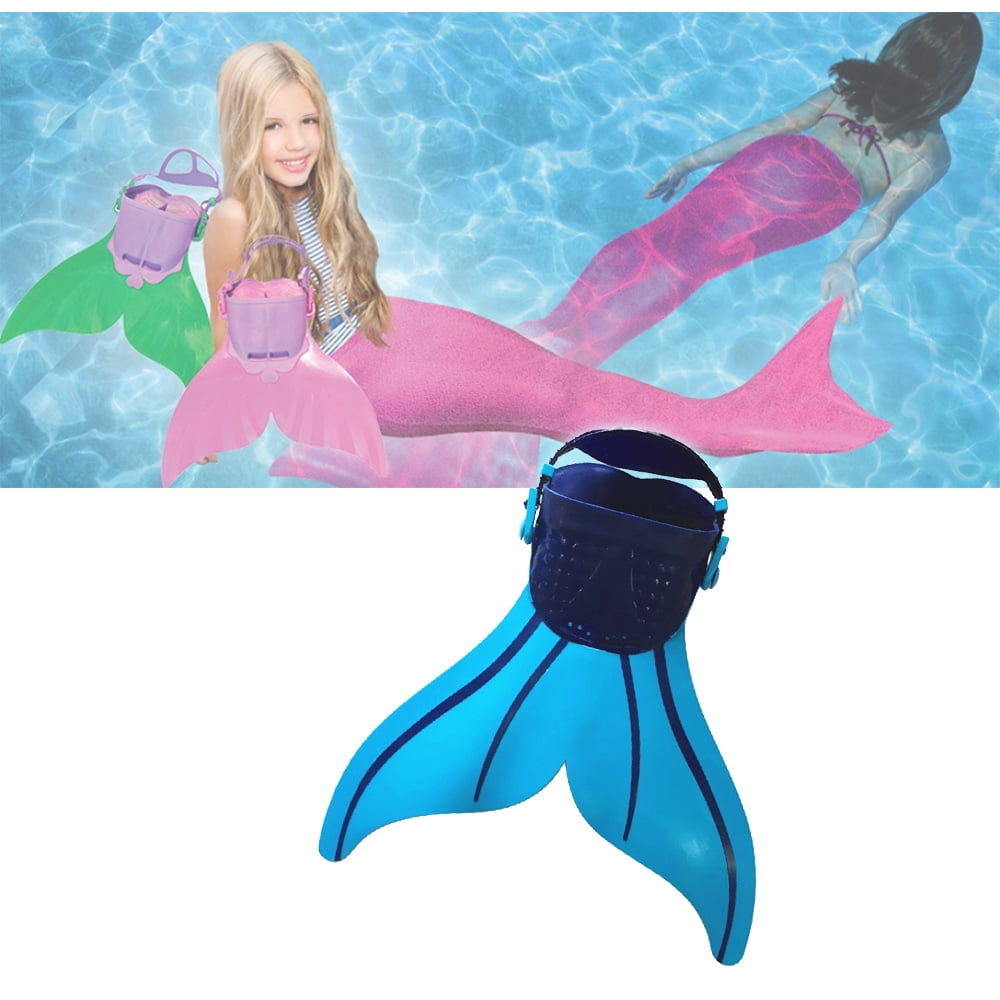 Adult Kids Girls Mermaid Tail Diving Monofin Swimming Swimmable Flipper Training 