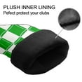 thumbnail image 4 of Golf Club Headcovers High Quality Waterproof Leather Golf Head Cover Set Men Women Driver Head Cover Exclusive Gift for Golf Lovers Green Grid, 4 of 5