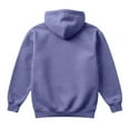 thumbnail image 3 of Dresfit Mens Long Hoodie Kangaroo Pockets Plain Hoodies Fall Winter Solid Oversized Outdoor Pullover Cotton Loose Big and Tall Sweatshirts Light Purple 3XL, 3 of 3
