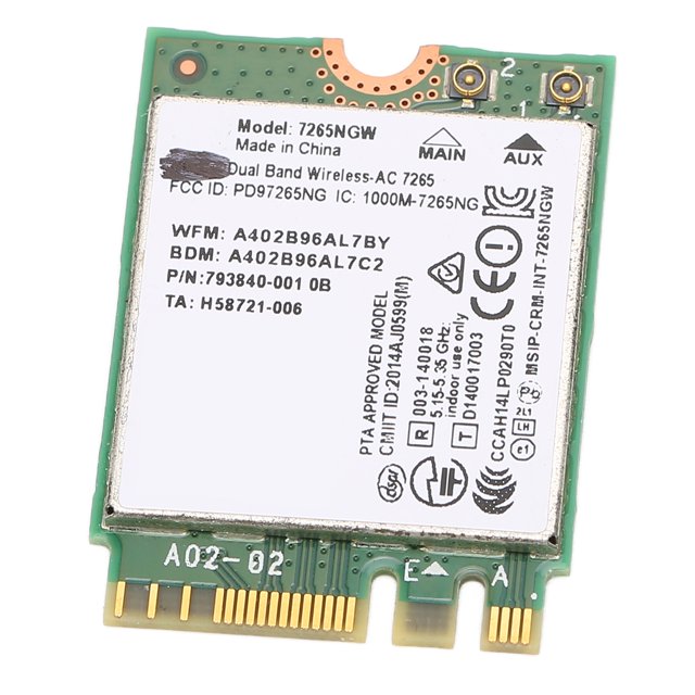 WiFi Card, Laptop Wifi Card 1200Mbps High Speed AC NGFF 2.4G 5G Dual Band Durable Portable For Laptops