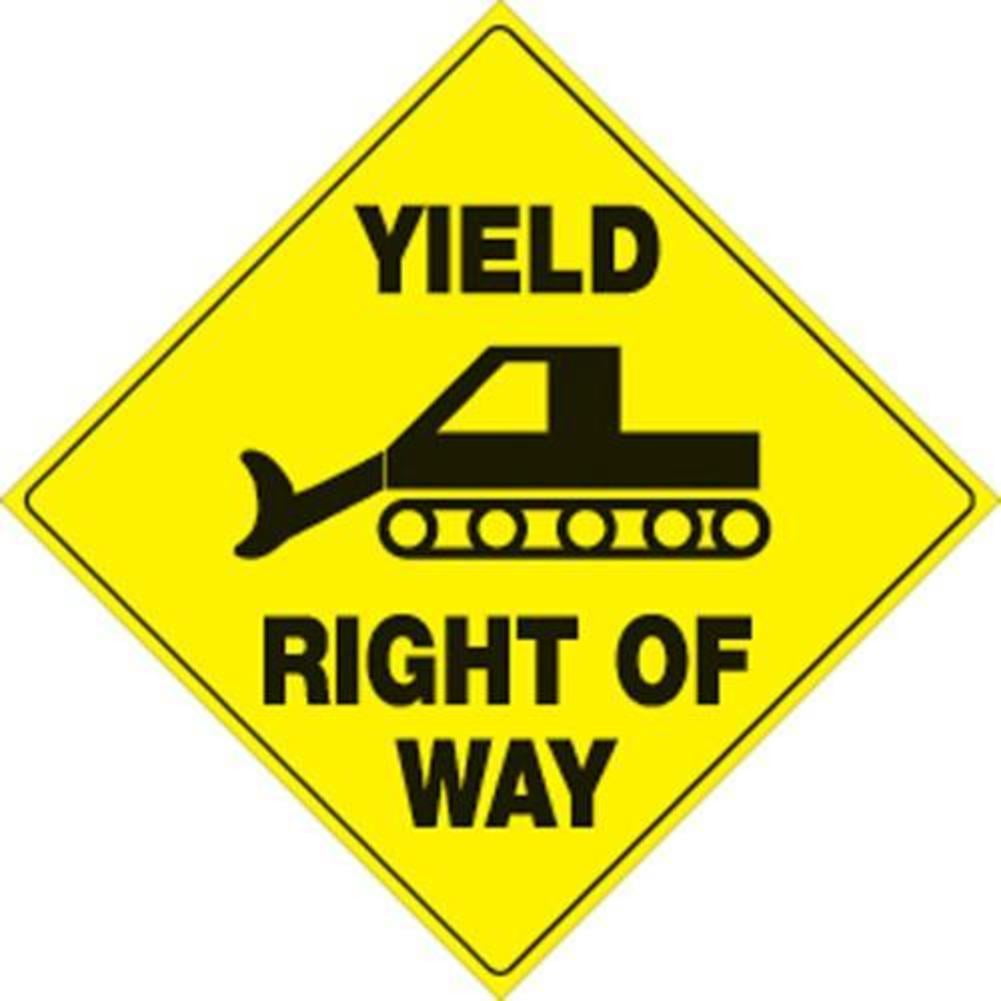 Voss 500 Yrw Yr 12x12in Reflective Trail Sign Yield Groomer Right Of Way Yellow Black Walmart Com Walmart Com