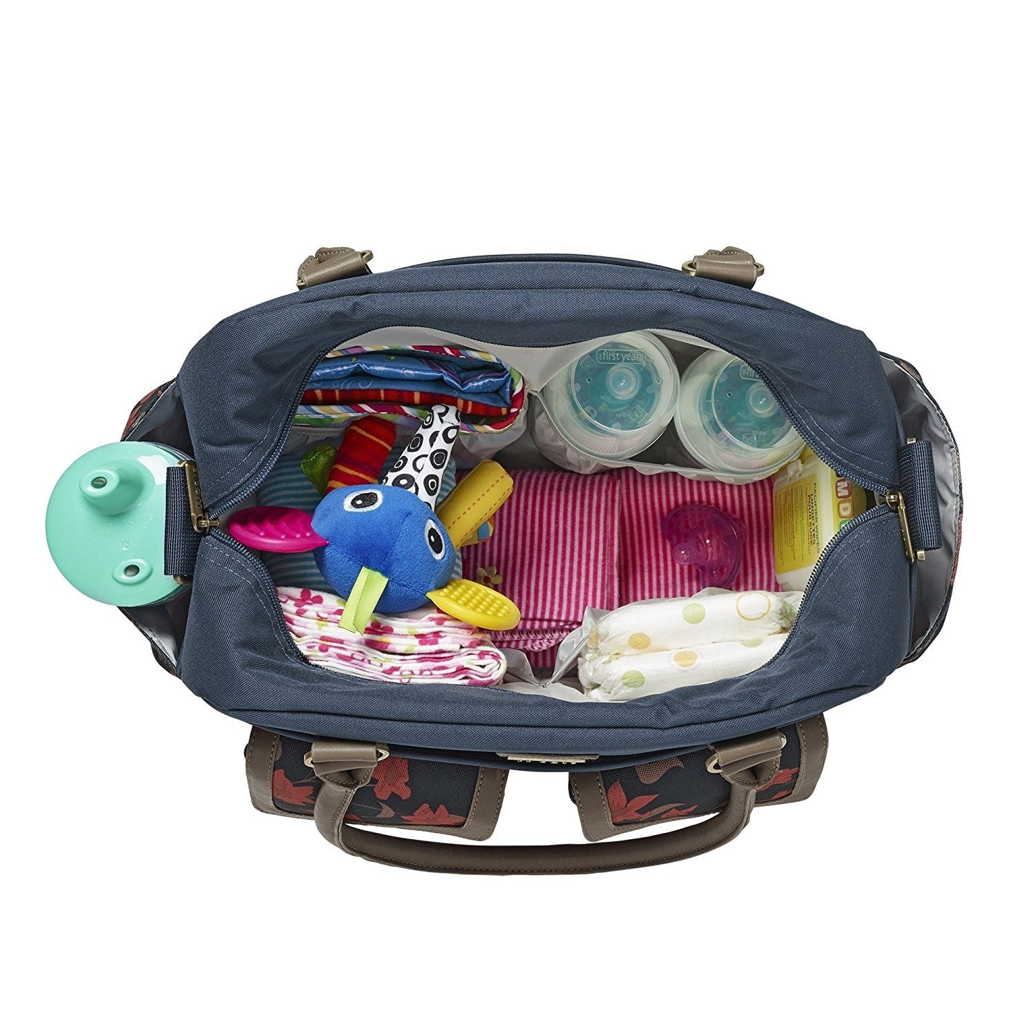 JJ Cole Diaper Bag, Carryall, Navy Floral