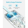 thumbnail image 4 of Anker Power Strip with 3 USB Ports, Surge Protector (2100J-5ft), 12 Outlets with 2 USB-A Ports and 1 USB-C Port,Flat Plug, Compatible with iPhone 16/16 Pro/16 Pro Max, for Home,Office, TUV Listed, 4 of 7