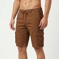 thumbnail image 1 of Bermudas Cargo De Hombre Con Ajuste Holgado Y Bolsillos cafe T36, 1 of 5