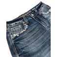 thumbnail image 4 of Grace in LA Women's Cactus Floral Embroidered Bootcut Stretch Jeans (34, Blue), 4 of 4