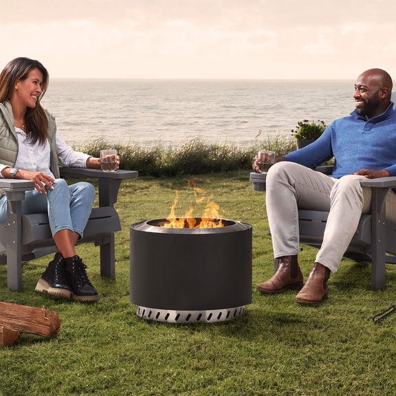 22" Smokeless Wood Fire Pit with All-Weather Cover