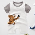 thumbnail image 2 of TOWED22 Baby Bodysuits Summer Print Romper One-Piece Newborn Clothes Baby Shower Gifts Grey,12-18 M, 2 of 4