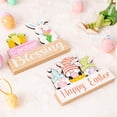 thumbnail image 5 of 2Pcs Happy Easter Letters Spring Wooden Ornaments Home Decor Diy Crafts Desktop Decorations, 5 of 6