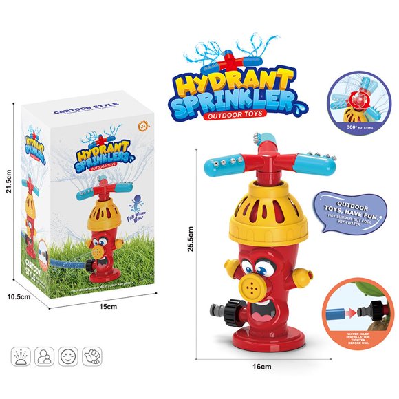 1 piece outdoor rotating cactus sprinkler, automatic garden sprinkler, summer fun water (fire hydrant (rotating))