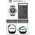 thumbnail image 5 of Sanda Men's Watches Sports Outdoor Waterproof Military Wrist Watch Date Multi Function Tactics LED Alarm Stopwatch, 5 of 6