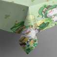 thumbnail image 3 of Welcome St.Patrick's Clover Gnomes Short Table Cloth,Wrinkle Free Table Cover with Polyester,Waterproof Reusable Table Cloths for Kitchen Picnic Party (Rectangle,60x84inch), 3 of 5