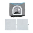thumbnail image 2 of Foldable Double Layer Cat House Multifunctional Bed Soft And Comfortable Safe And Reliable Easy To Clean Large Cat Cave For Indoor Cats, With Scratch Pad, 2 of 8