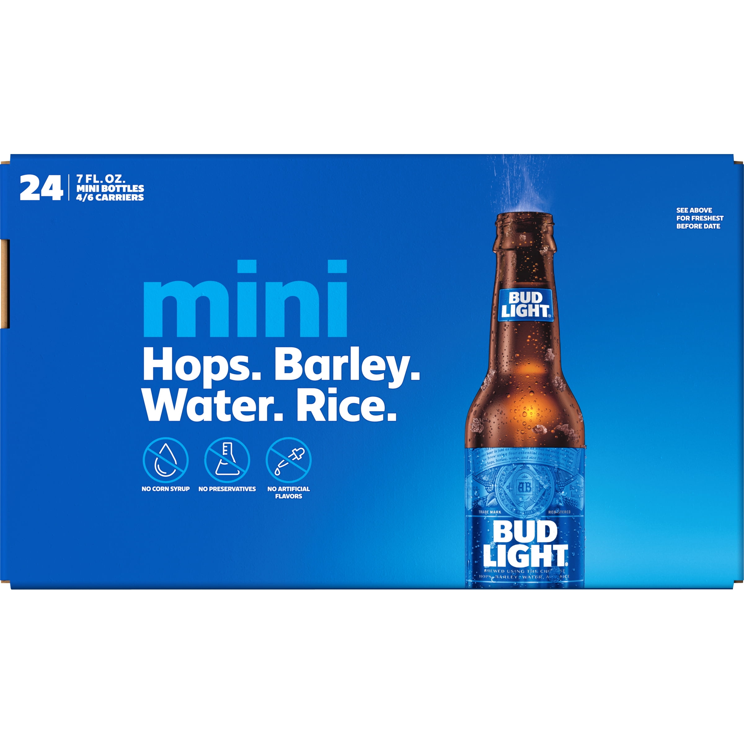 Bud Light Beer 24 7 Fl Oz Bottles Walmart Com