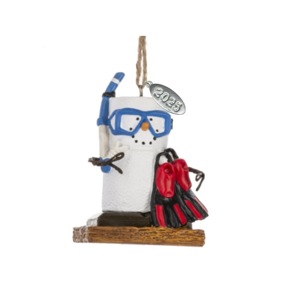 Smores Snorkeling Christmas Ornament - Arrives in Gift Box - Durable Resin Christmas Ornament - Christmas Tree Decoration and Christmas Tree Ornament - Snorkeling Ornament -Christmas Ornament