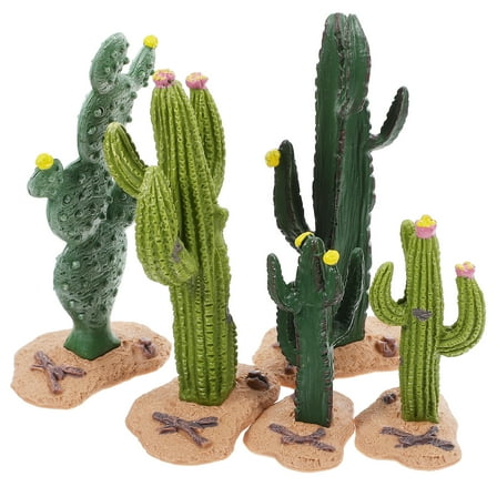 Hemobllo 5Pcs Mini Cactus Figurine Plastic Miniature Scenery for DIY Enthusiasts