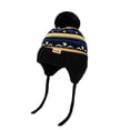 thumbnail image 3 of QHFBli Toddler Winter Knit Hat with Ear Flaps, Fleece Lined Beanie for Boys Girls Faux Pom‑Pom Trapper Hat, 3 of 5