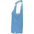 thumbnail image 2 of Augusta Sportswear B98134255 Womens Two-Tone Vital Polo T-Shirt, Columbia Blue & White - Large, 2 of 5
