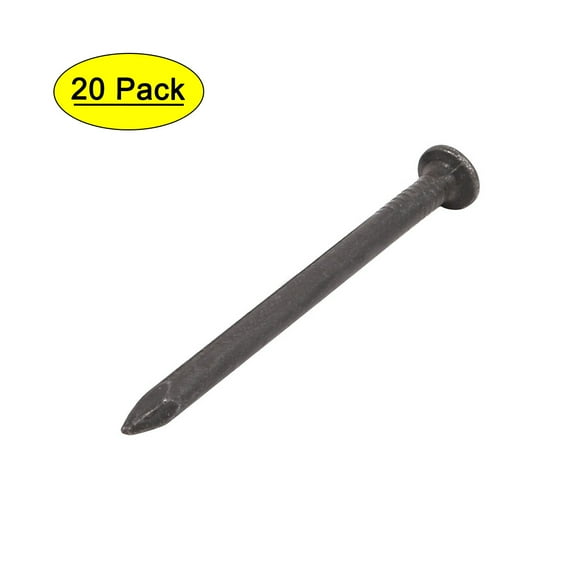 2.5-inch Length Carbon Steel Point Tip Wall Cement Nail Black 20pcs