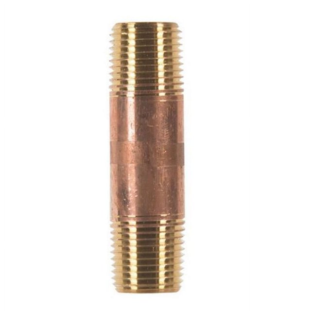 JMF 46998 Mamelon en Laiton Rouge 0,5 x 3 Po - Lot de 5