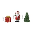thumbnail image 3 of FeiBiQiuBi 3 Pcs Christmas Miniature Figurines, Mini Santa Claus Gift Box Christmas Tree Resin Craft Doll Christmas Theme Design Tabletop Decoration, 3 of 7