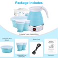 thumbnail image 4 of Foldable Portable Electric Kettle, Collapsible Kettle, Upgraded Food Grade Silicone, 5 Mins Quick Boiling, 600ML Foldable Electric Kettle, with 2 Col, 4 of 9
